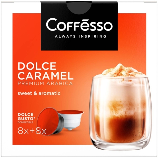 Coffesso кофе-капсулы Dolce Gusto DOLCE CARAMEL 8+8 капсул