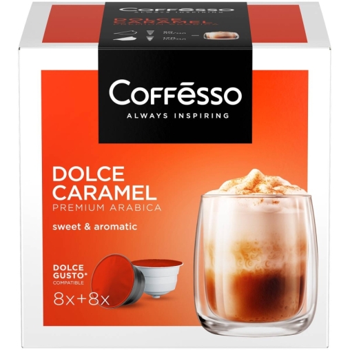 Coffesso кофе-капсулы Dolce Gusto DOLCE CARAMEL 8+8 капсул