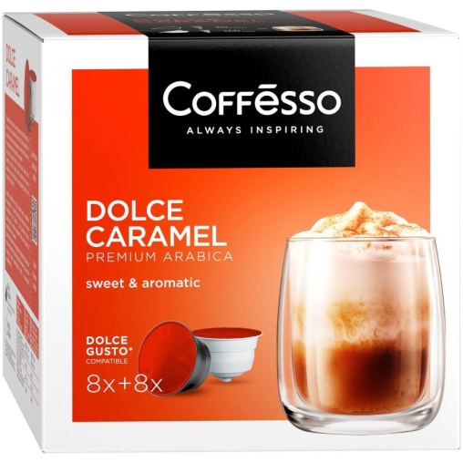Coffesso кофе-капсулы Dolce Gusto DOLCE CARAMEL 8+8 капсул