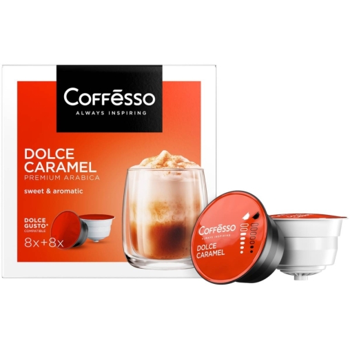 Coffesso кофе-капсулы Dolce Gusto DOLCE CARAMEL 8+8 капсул