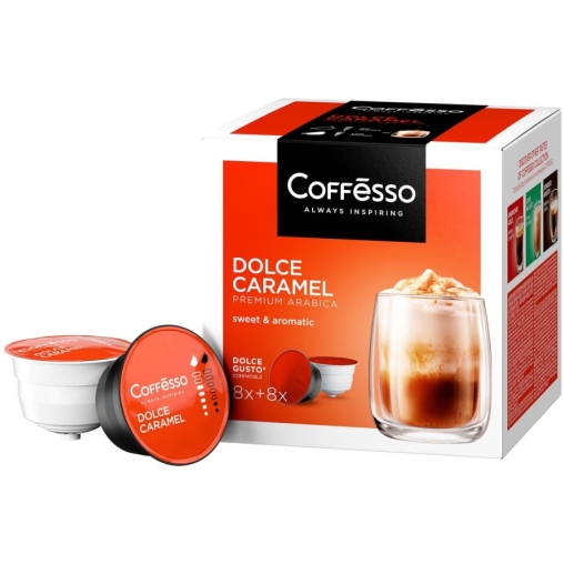 Coffesso кофе-капсулы Dolce Gusto DOLCE CARAMEL 8+8 капсул
