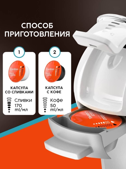 Coffesso кофе-капсулы Dolce Gusto DOLCE CARAMEL 8+8 капсул