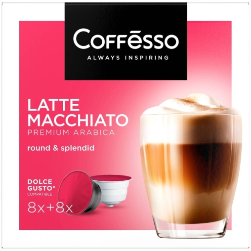 Coffesso кофе-капсулы Dolce Gusto LATTE MACCHIATO 8+8 капсул