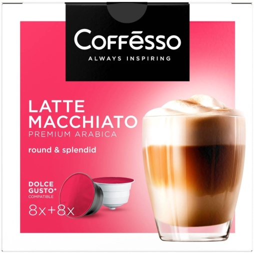 Coffesso кофе-капсулы Dolce Gusto LATTE MACCHIATO 8+8 капсул