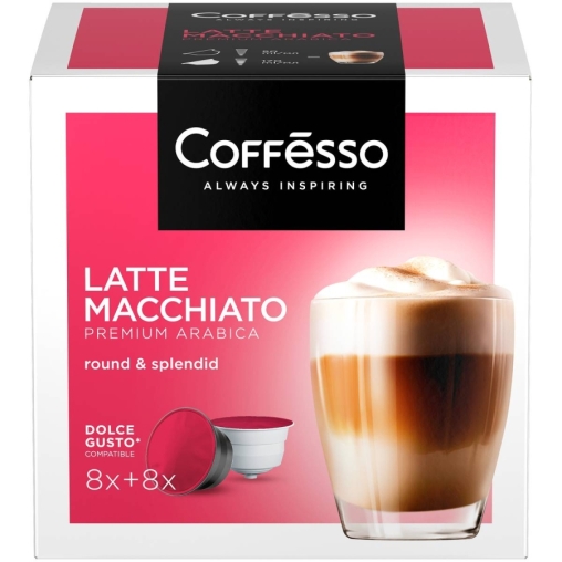 Coffesso кофе-капсулы Dolce Gusto LATTE MACCHIATO 8+8 капсул