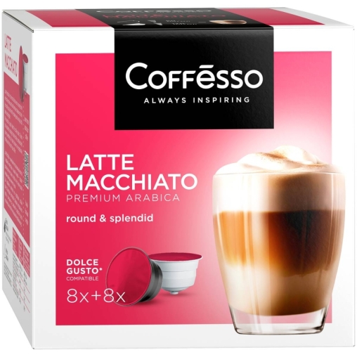 Coffesso кофе-капсулы Dolce Gusto LATTE MACCHIATO 8+8 капсул