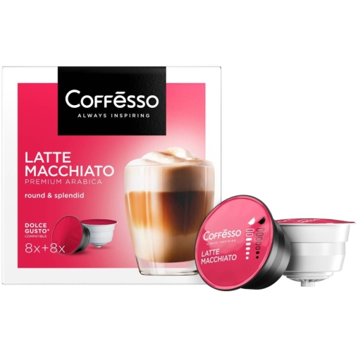 Coffesso кофе-капсулы Dolce Gusto LATTE MACCHIATO 8+8 капсул
