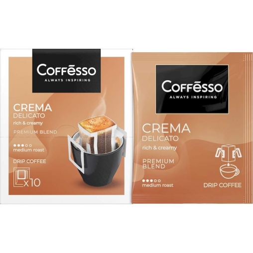 Кофе молотый Coffesso Crema Delicato 10 дрип пакетов по 9 г (90 г)