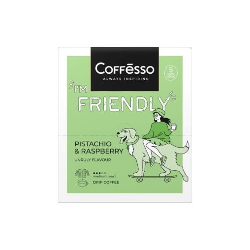 Кофе молотый Coffesso FRIENDLY PISTACHIO & RASPBERRY 5 дрип пакетов по 10 г (50 г) Кофе молотый Coffesso FRIENDLY PISTACHIO & RASPBERRY 5 дрип пакетов по 10 г (50 г)
