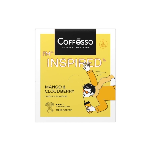 Кофе молотый Coffesso INSPIRED MANGO & CLOUDBERRY 5 дрип пакетов по 10 г (50 г) Кофе молотый Coffesso INSPIRED MANGO & CLOUDBERRY 5 дрип пакетов по 10 г (50 г)