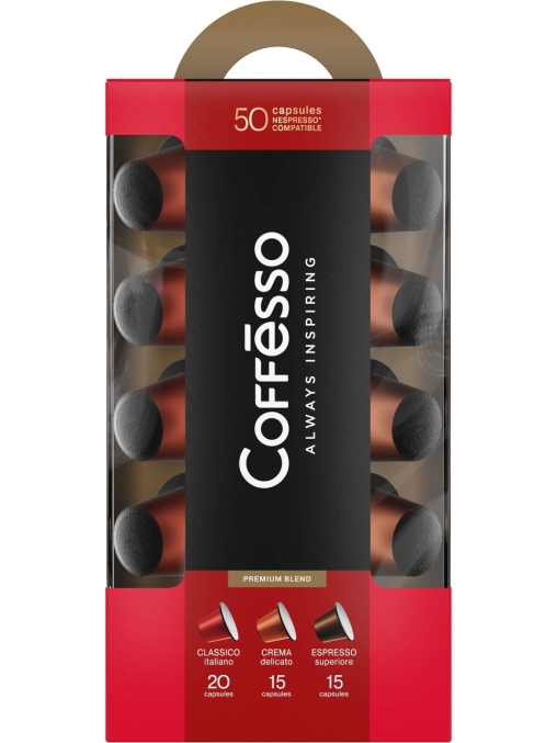 Подарочный набор Coffesso кофе-капсул Nespresso ассорти 50 шт.