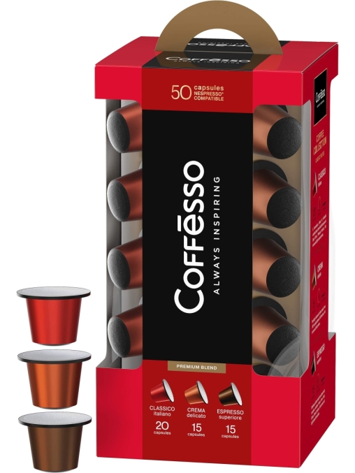 Подарочный набор Coffesso кофе-капсул Nespresso ассорти 50 шт.