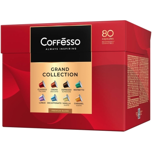 Кофе-капсулы Nespresso Coffesso АССОРТИ 8 вкусов по 5 г коробкой 80 шт.