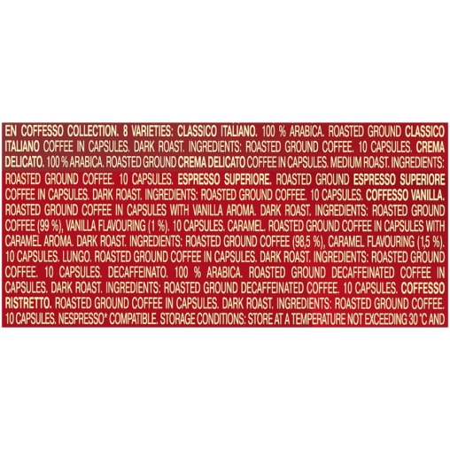 Кофе-капсулы Nespresso Coffesso АССОРТИ 8 вкусов по 5 г коробкой 80 шт.