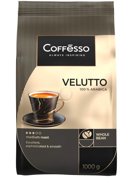 Кофе в зернах Coffesso VELUTTO 1000 г Кофе в зернах Coffesso VELUTTO 1000 г