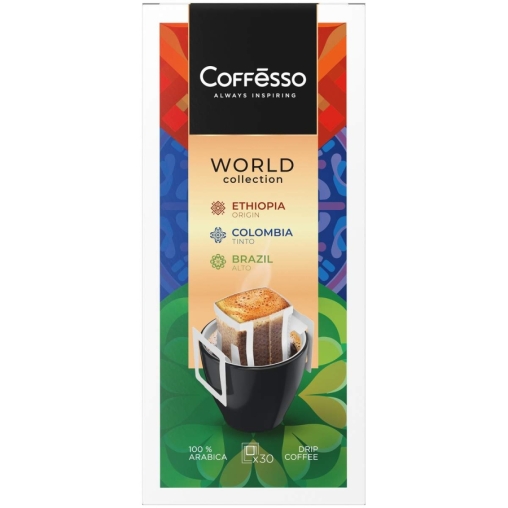 Кофе молотый Coffesso ассорти дрип пакетов 30 ×10 г Кофе молотый Coffesso ассорти дрип пакетов 30 ×10 г