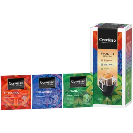 Кофе молотый Coffesso ассорти дрип пакетов 30 ×10 г