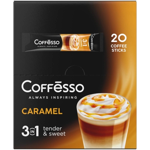 Кофе растворимый Coffesso 3 в 1 Caramel стики 14 г × 20 шт.