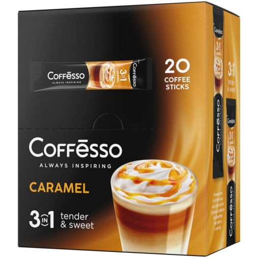 Кофе растворимый Coffesso 3 в 1 Caramel стики 14 г × 20 шт.