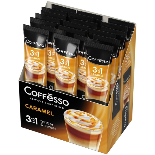Кофе растворимый Coffesso 3 в 1 Caramel стики 14 г × 20 шт.