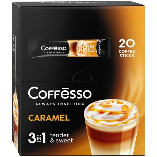 Кофе растворимый Coffesso 3 в 1 Caramel стики 14 г × 20 шт.