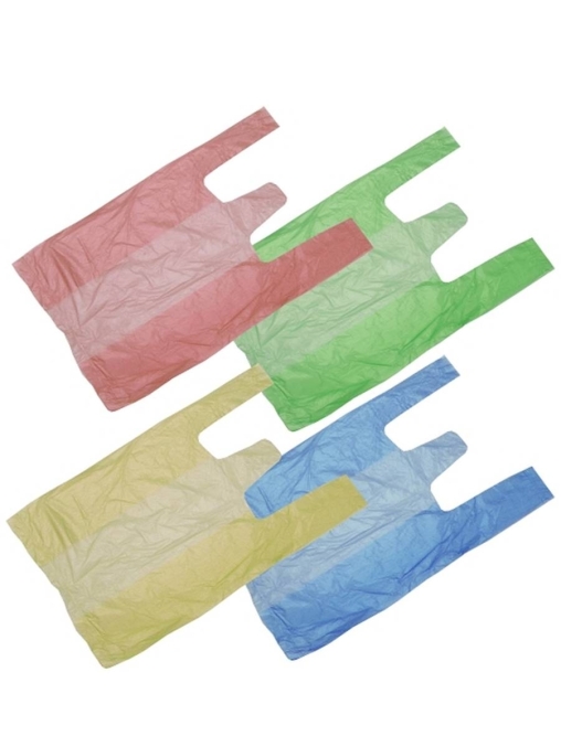 Пакет-майка Цветная ассорти 16+9×28 см