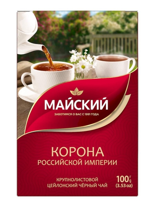 Чай черный Майский Корона Российской империи 100 г Чай черный Майский Корона Российской империи 100 г