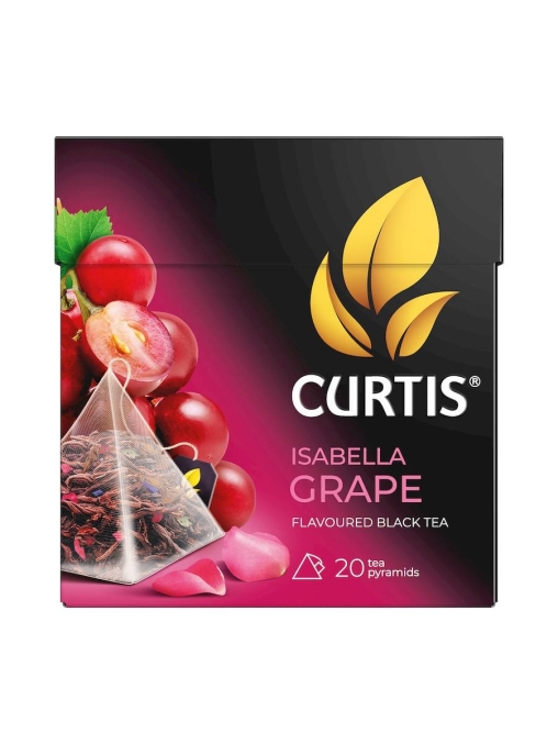 Чай черный Curtis Isabella Grape 20 пирам. × 1,8 г Чай черный Curtis Isabella Grape 20 пирам. × 1,8 г