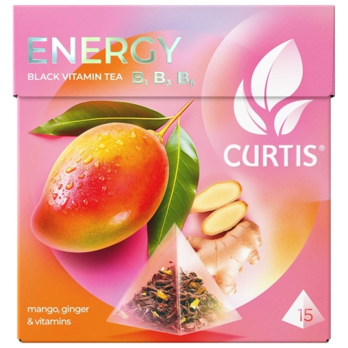 Чай черный Curtis ENERGY tea 15 пирам. × 1,7 г Чай черный Curtis ENERGY tea 15 пирам. × 1,7 г