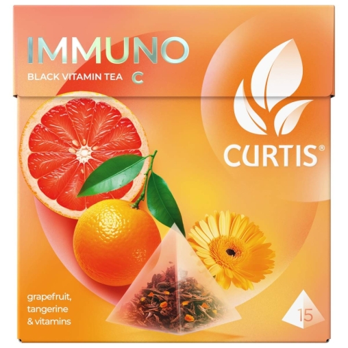 Чай черный Curtis IMMUNO tea 15 пирам. × 1,7 г Чай черный Curtis IMMUNO tea 15 пирам. × 1,7 г