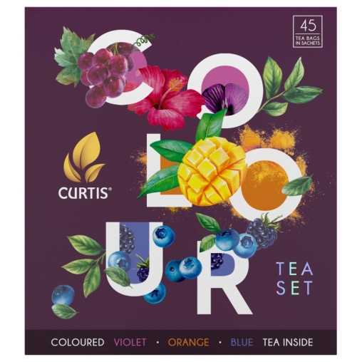 Набор Curtis COLOUR tea SET ассорти 9× 5 саше с цветными чаями