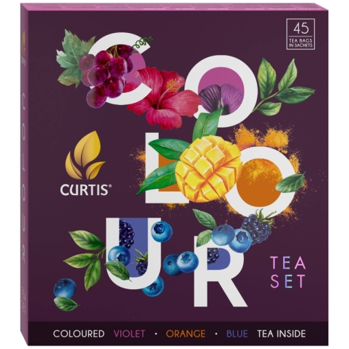 Набор Curtis COLOUR tea SET ассорти 9× 5 саше с цветными чаями