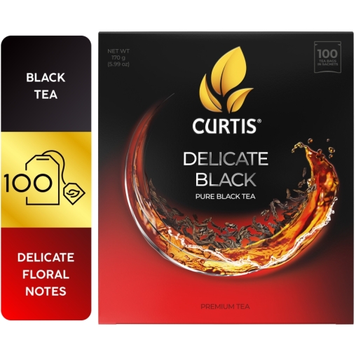 Чай черный Curtis Delicate Black 100 саше × 1.7 г