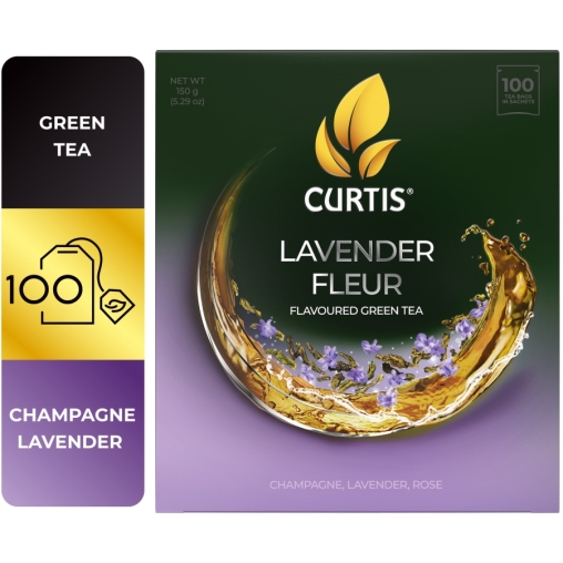 Чай зеленый Curtis Lavender Fleur 100 саше × 1.5 г