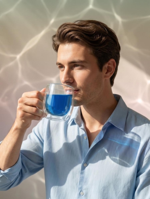 Curtis WOW DROP чай фруктово-травяной SOUR Blue Кислый синий 15 пирам. × 1,5 г