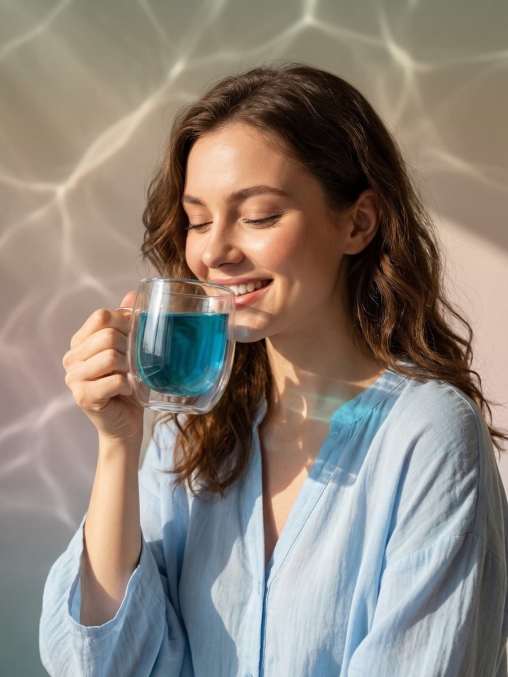 Curtis WOW DROP чай фруктово-травяной SWEET Blue Сладкий синий 15 пирам. × 1,5 г