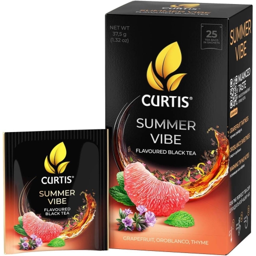 Чай черный ароматизированный Curtis Summer Vibe 25 саше × 1.5 г
