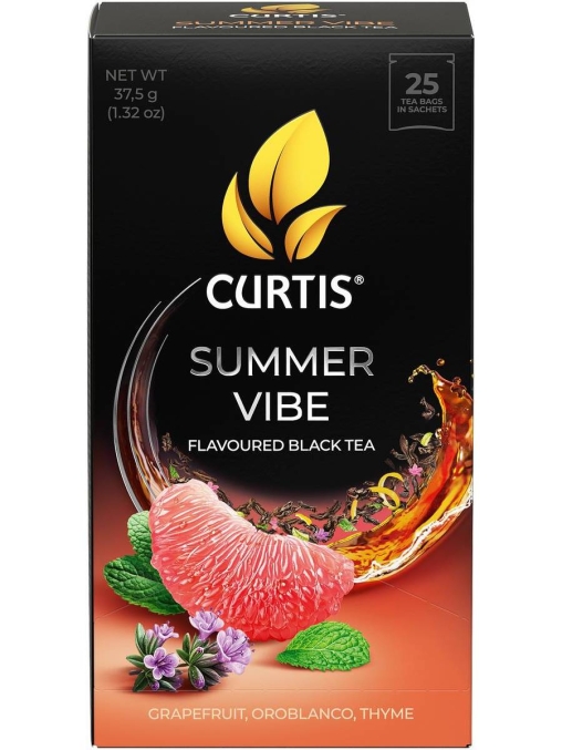 Чай черный ароматизированный Curtis Summer Vibe 25 саше × 1.5 г