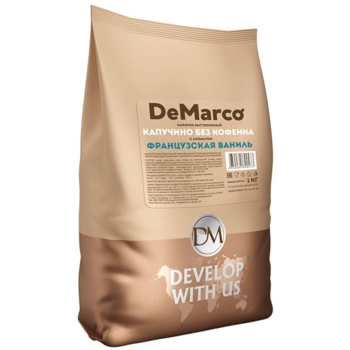 Капучино Французская ваниль DeMarco БЕЗ КОФЕИНА 1000 г