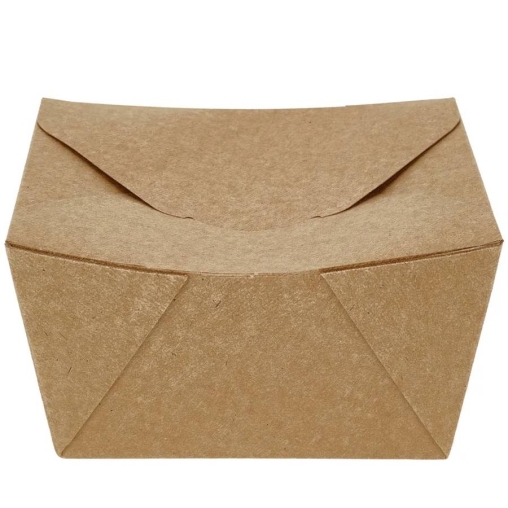 Коробка картонная для фаст-фуда DoECO FOLD BOX 600 Крафт 110×90×73 мм