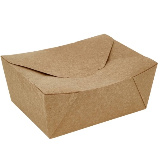 Коробка картонная для фаст-фуда DoECO FOLD BOX 900 Крафт 150×115×70 мм