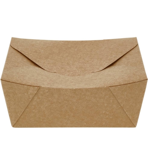 Коробка картонная для фаст-фуда DoECO FOLD BOX 900 Крафт 150×115×70 мм