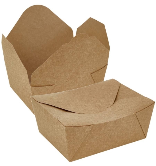 Коробка картонная для фаст-фуда DoECO FOLD BOX 900 Крафт 150×115×70 мм