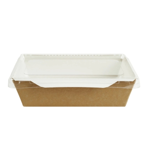 Контейнер бум. DoECO OPSALAD 400 мл белый /крафт 145×95×45 мм