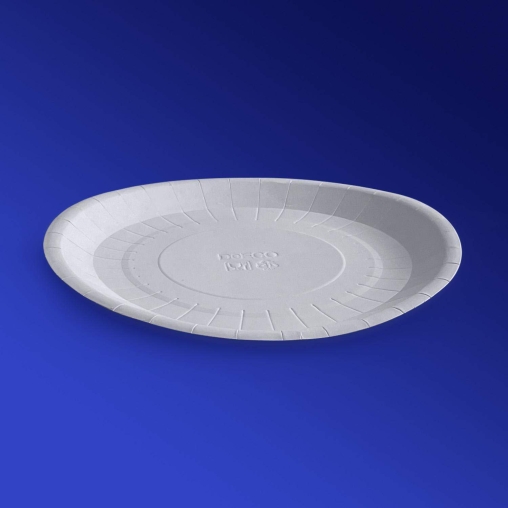 Тарелка бумажная DoECO PLATE 180 W Белая d=180 мм