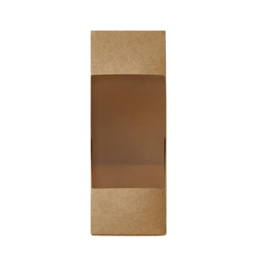 Упаковка для сэндвича DoECO SANDWICH 60 Крафт с окном 127×127×60 мм