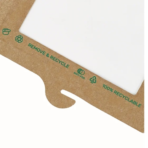 Упаковка для сэндвича DoECO SANDWICH 60 Крафт с окном 127×127×60 мм