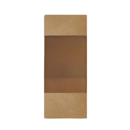 Упаковка для сэндвича DoECO SANDWICH 70 Крафт с окном 127×127×70 мм