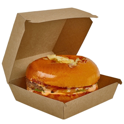 Коробка для бургера BURGER L 120×120×70 мм Крафт
