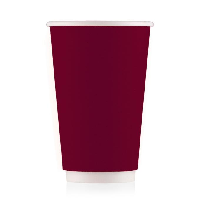 Бумажный 2-слойный стакан EcoCups Бордо d=90 400 мл
